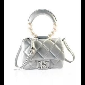 Badgley Mischka Gray Crossbody Pearl Handle w/ Detachable Strap (MSRP $129) NWT